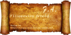 Filippovics Arnold névjegykártya